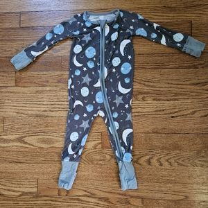 Little Sleepies Blue To the Moon and Back 6-12m zippy, NWOT